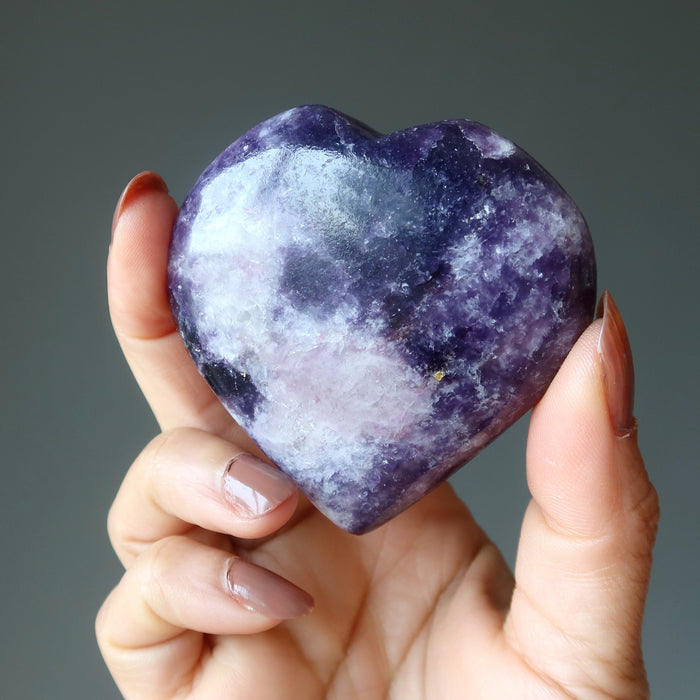 lepidolite heart
