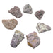 7 raw lepidolite stones