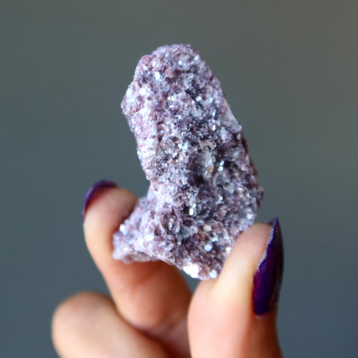 raw lepidolite stone