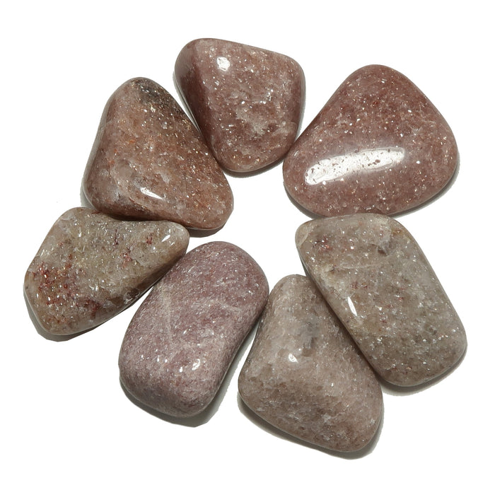 purple lepidolite tumbled stones
