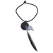 magnesite heart feather necklace