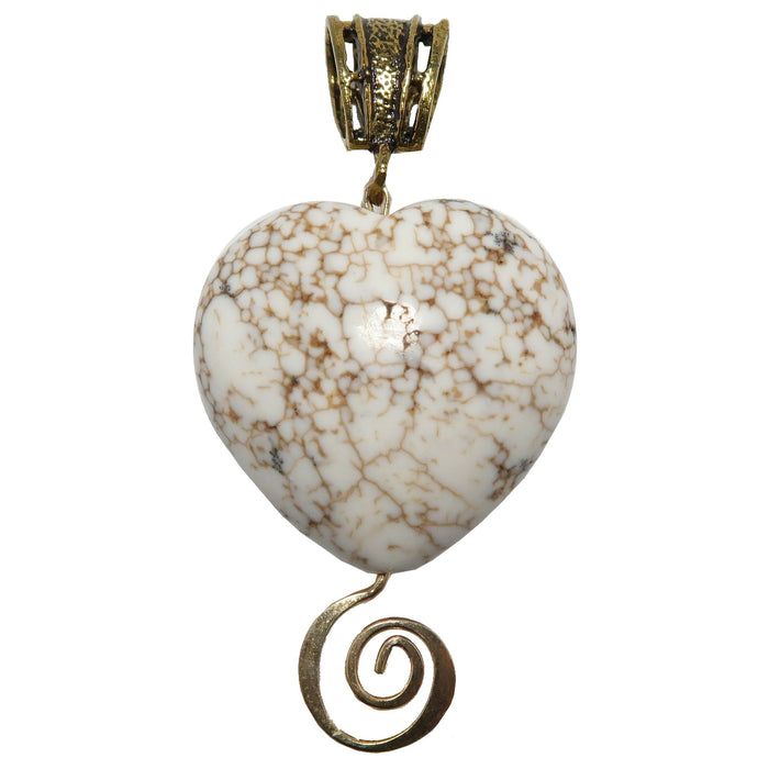 magnesite heart pendant