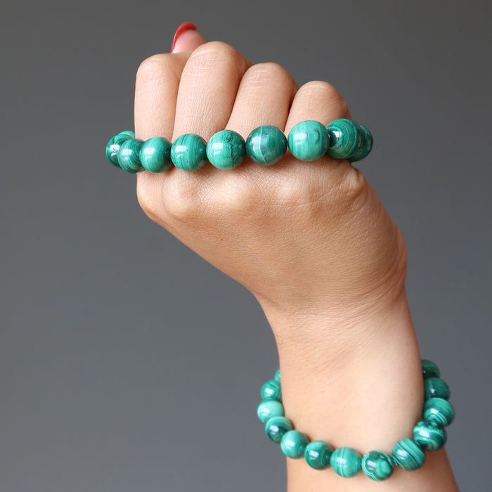 malachite bracelet on hand
