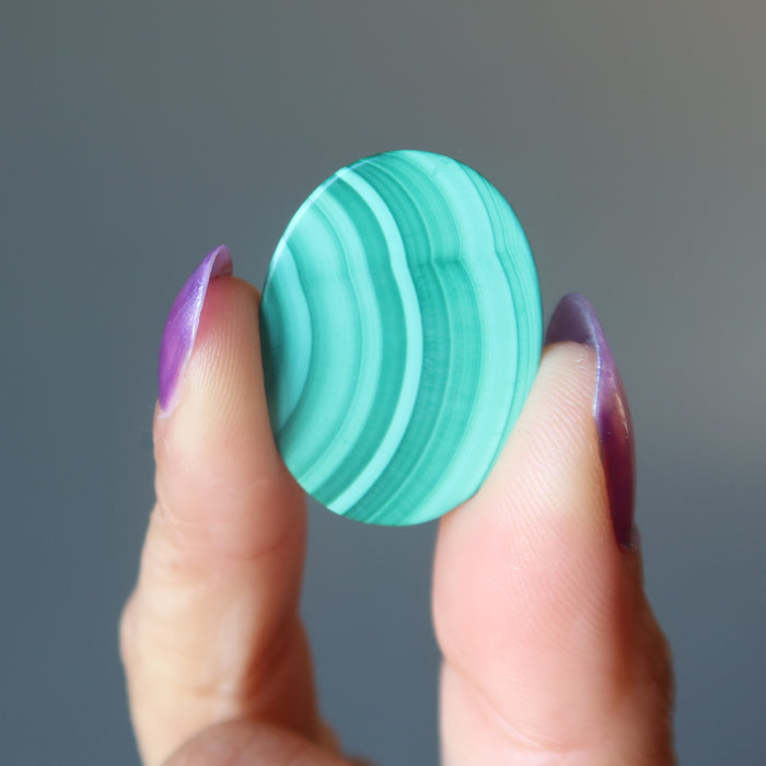 malachite oval cabochon