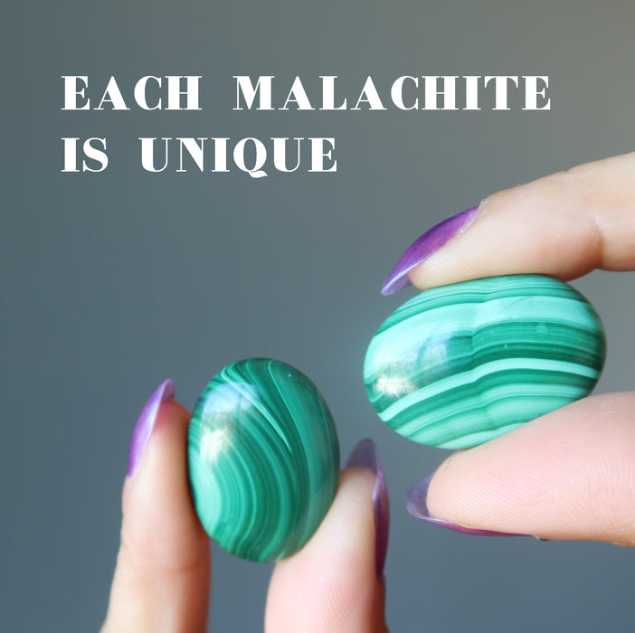 malachite oval cabochons