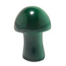 A polished green Malachite crystal shaped like a mushroom.