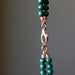 lobster claw clasp in double strand malachite necklace
