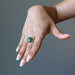 hand modeling sterling silver malachite ring