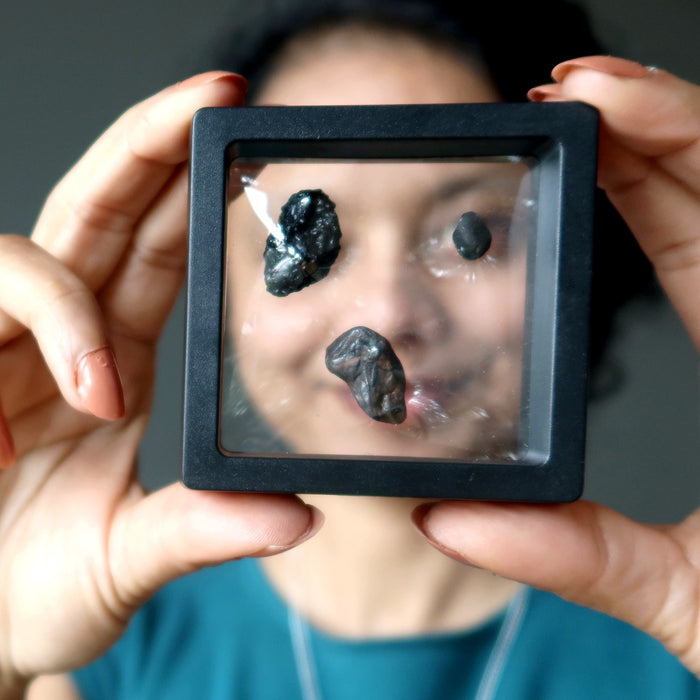 Meteorite Set Black Tektite Agoudal Chelyabinsk Gifts