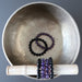 tibetan singing bowl featuring black tourmaline and amethyst bracelet sets