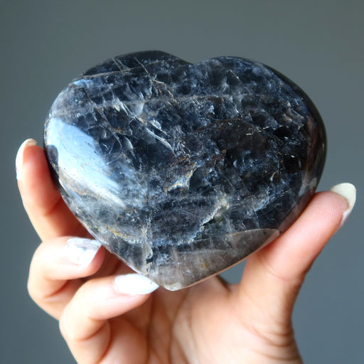 black moonstone heart