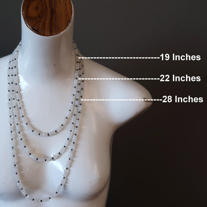 rainbow moonstone beaded necklaces