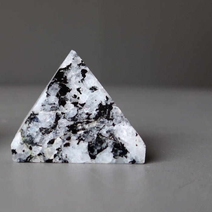 moonstone tourmaline pyramid