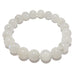 10mm white rainbow moonstone beaded stretch bracelet 