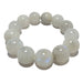 14mm white rainbow moonstone beaded stretch bracelet 