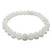 6mm white rainbow moonstone beaded stretch bracelet 