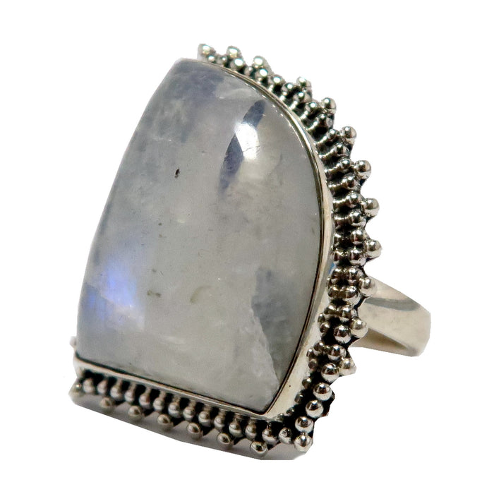 rainbow moonstone ring