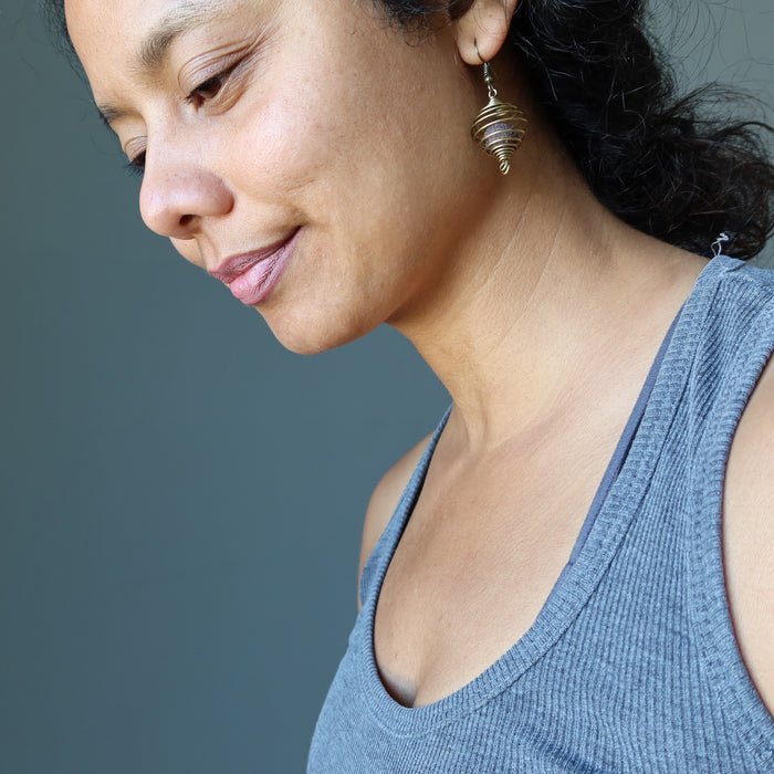 Moqui Marble Earrings Whispering Wise Shaman Stone