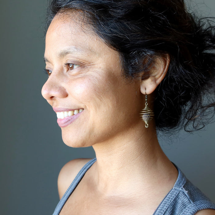 Moqui Marble Earrings Whispering Wise Shaman Stone