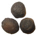 three brown moqui marble stones