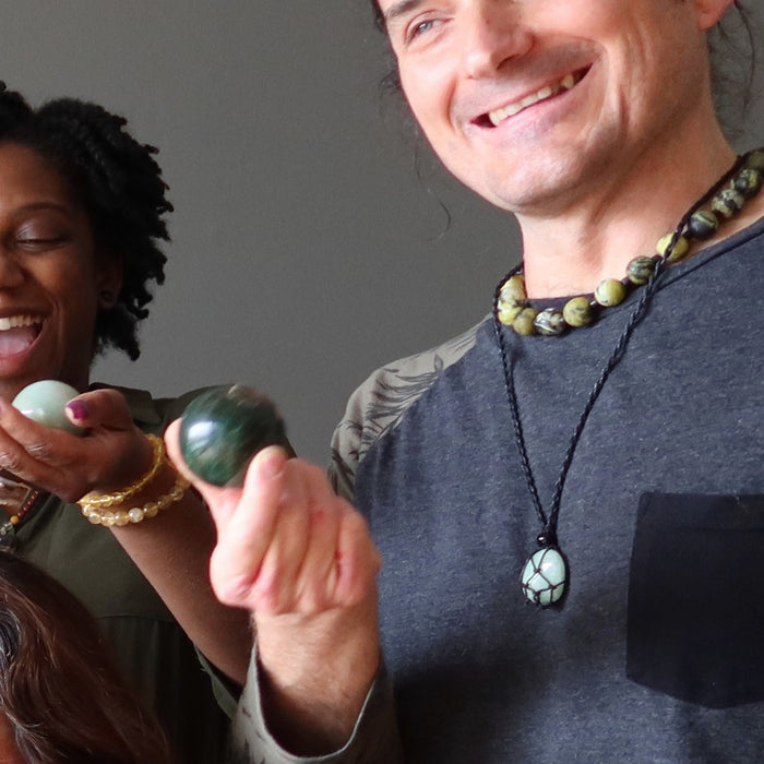 Money Necklace Set Citrine Aventurine Stone Macrame