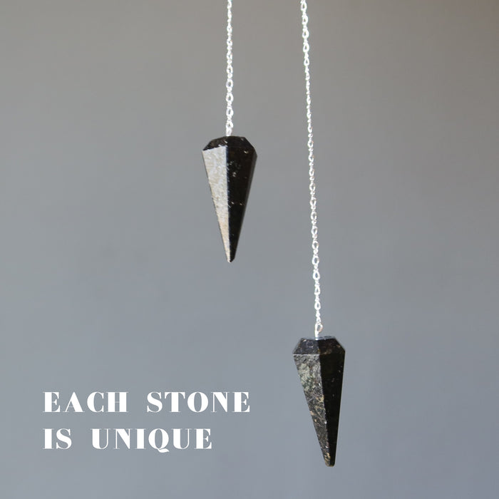 Nuummite Pendulum Mysteries Sterling Silver