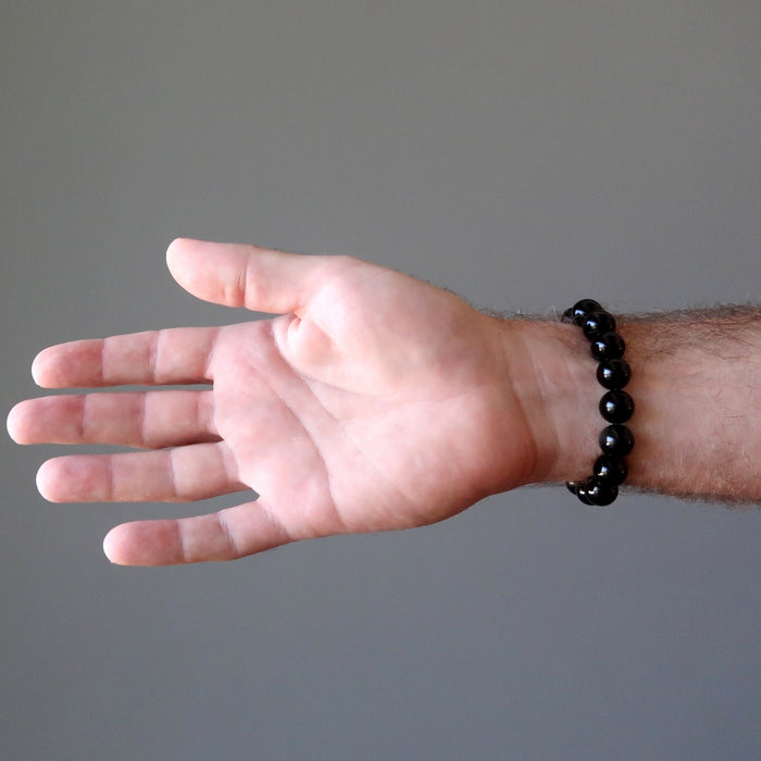 model wearing Black Obsidian Bracelet 
