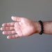 model wearing Black Obsidian Bracelet 