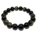 stretch beaded Gold Sheen Obsidian Bracelet