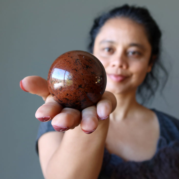 mahogany obsidian sphere