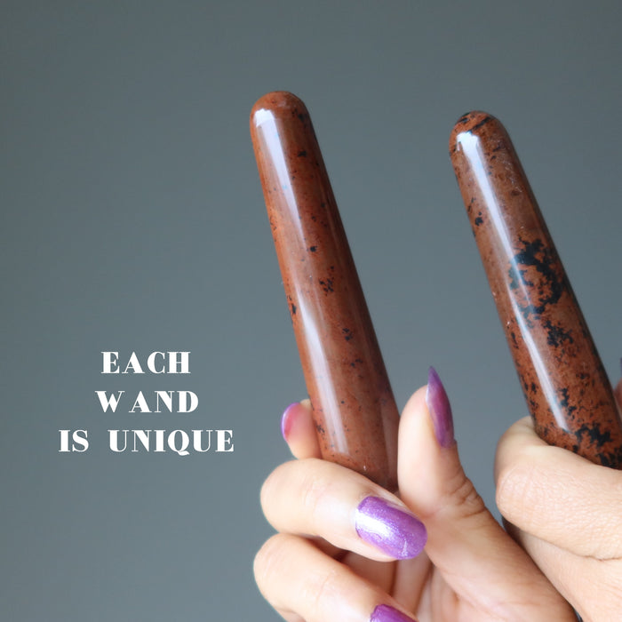 Mahogany Obsidian Massage Wand Knead the Knot