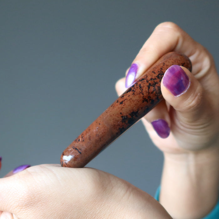 Mahogany Obsidian Massage Wand Knead the Knot