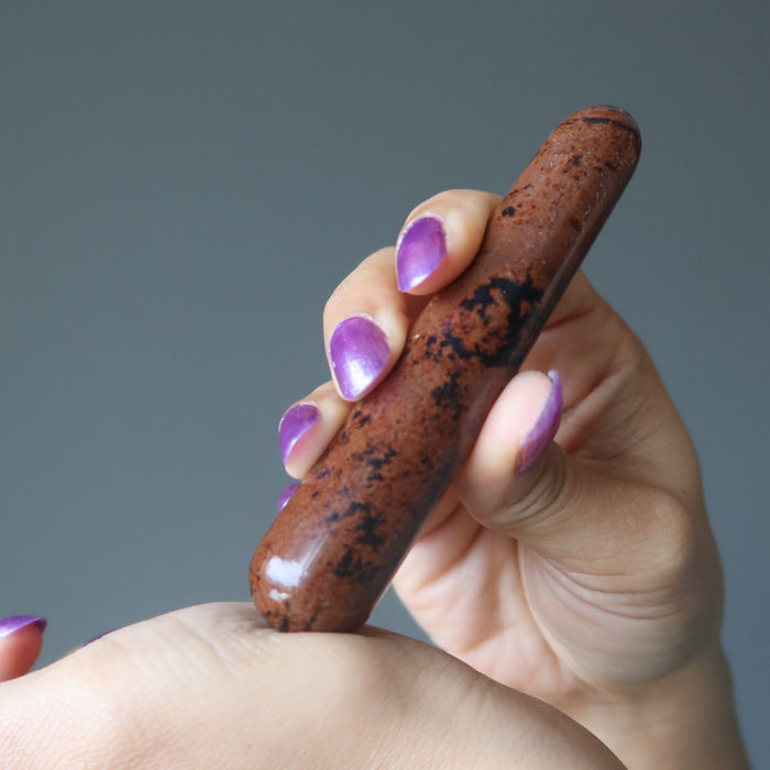 Mahogany Obsidian Massage Wand Knead the Knot