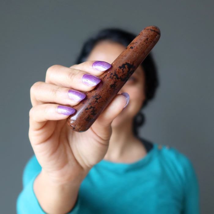 Mahogany Obsidian Massage Wand Knead the Knot