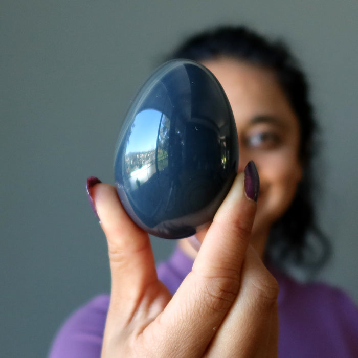 Rainbow Obsidian Egg Shadow of Night Stone