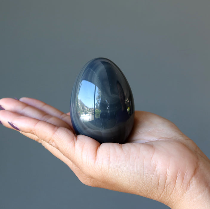 Rainbow Obsidian Egg Shadow of Night Stone