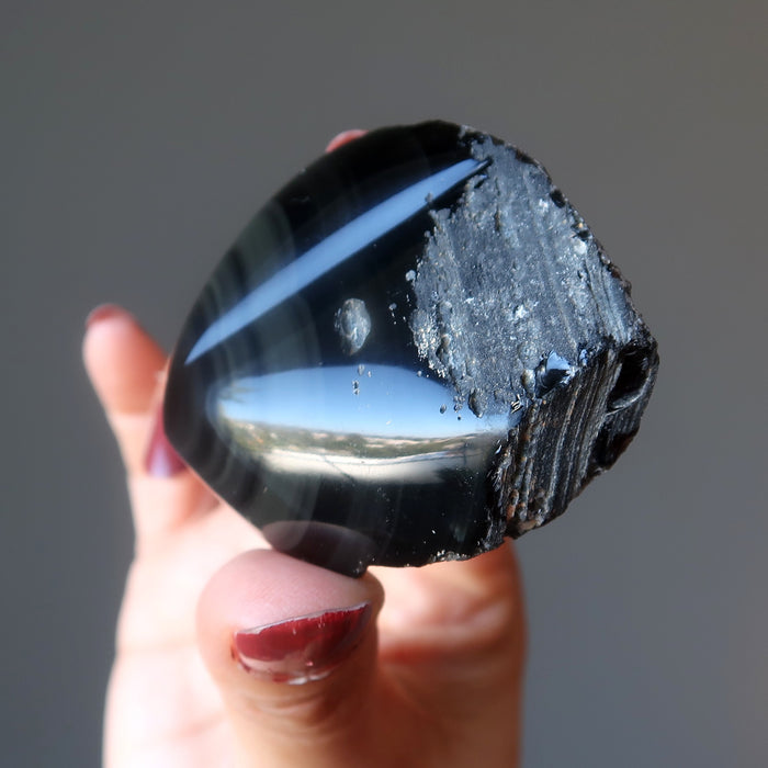rainbow obsidian heart