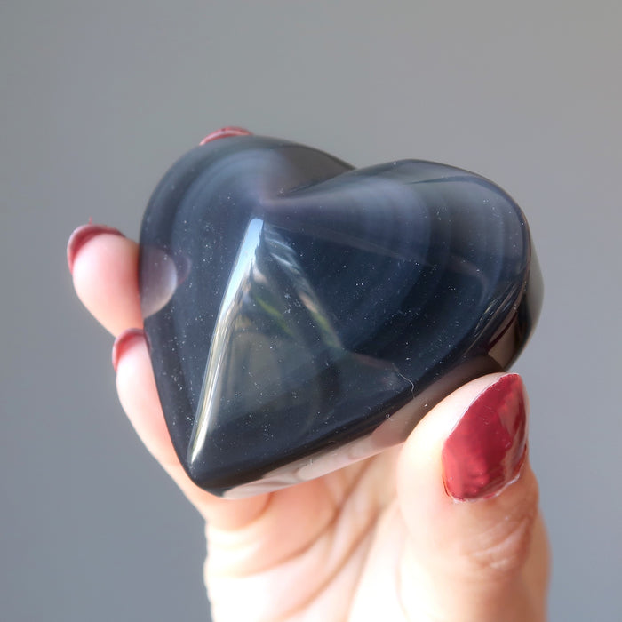 rainbow obsidian heart