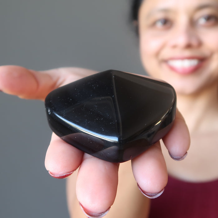 rainbow obsidian heart