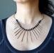 female model wearing Black Obsidian Necklace