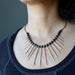 sheila of satin crystals wearing Black Obsidian Necklace