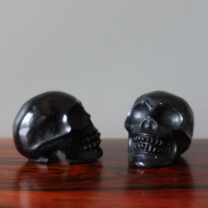 black obsidian skulls
