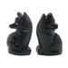 two 1" Black Obsidian Wolves 