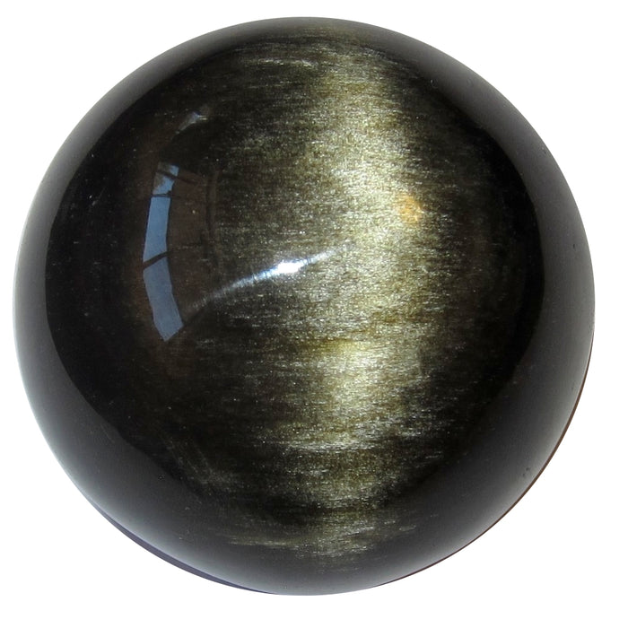 Obsidian Ball Gold Glitter Dust Sheen Crystal Protective Stone Sphere