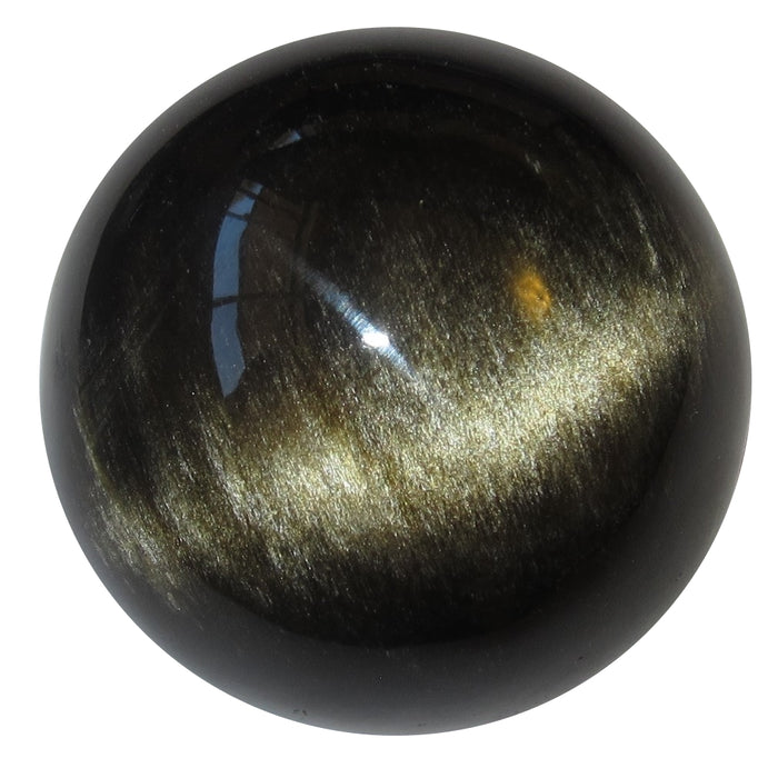 Obsidian Ball Gold Glitter Dust Sheen Crystal Protective Stone Sphere