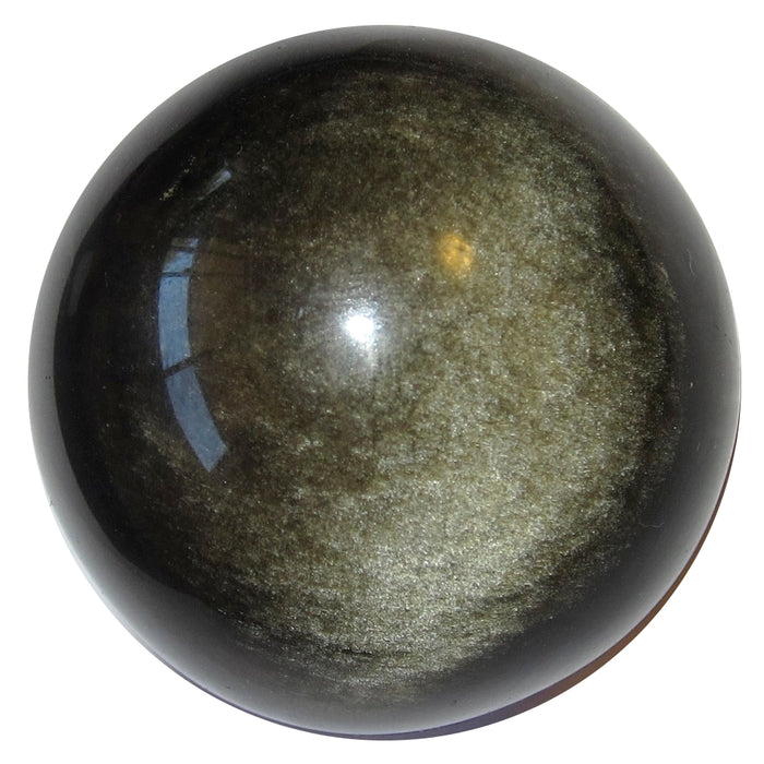 Obsidian Ball Gold Glitter Dust Sheen Crystal Protective Stone Sphere