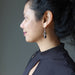 sheila of satin crystals wearing onyx earrings