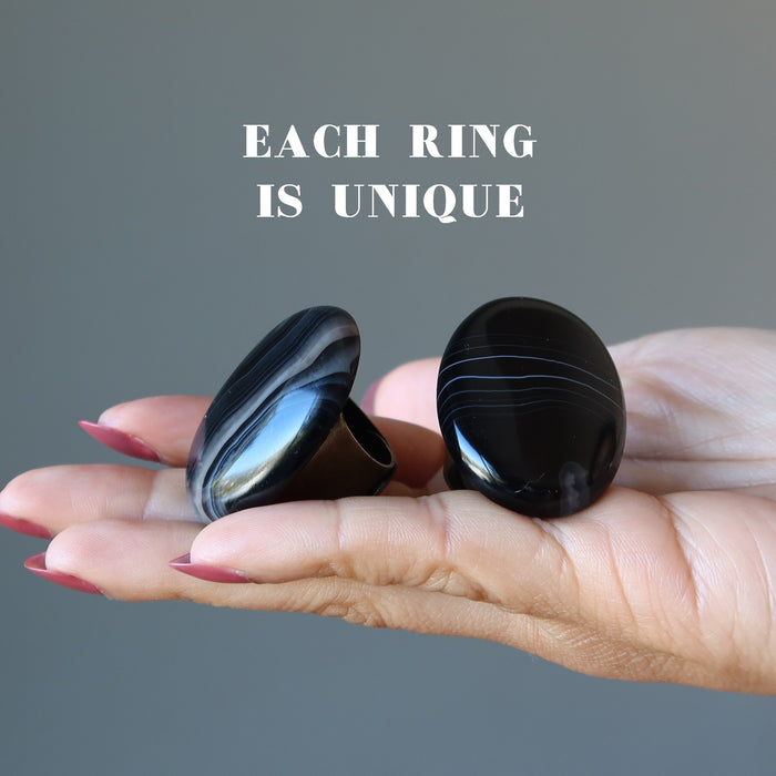 black onyx rings