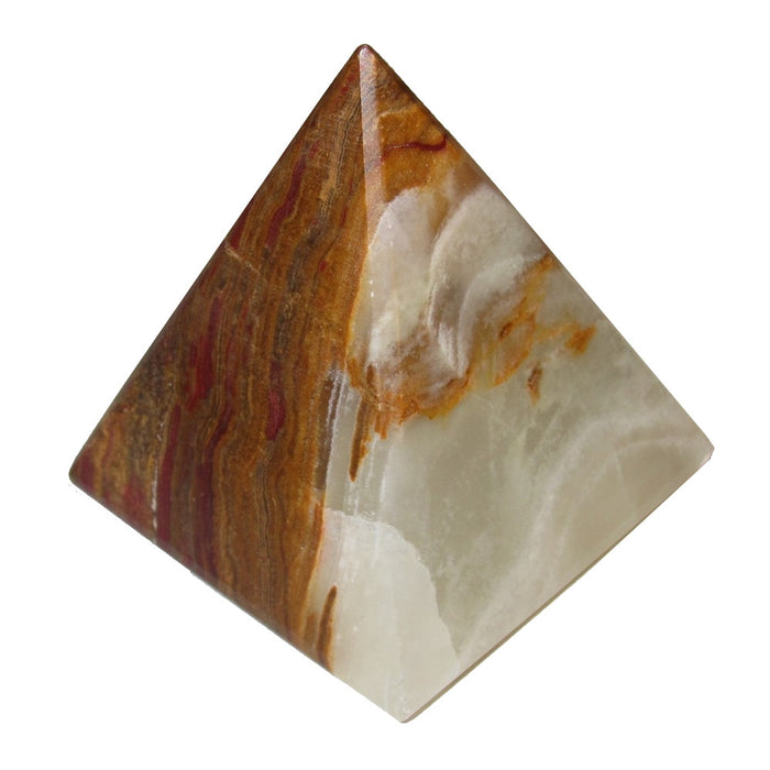 Onyx Solar Plexus Chakra Healing Set Pyramid and Sphere Stones