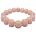 Peruvian Pink opal round beaded bracelet 